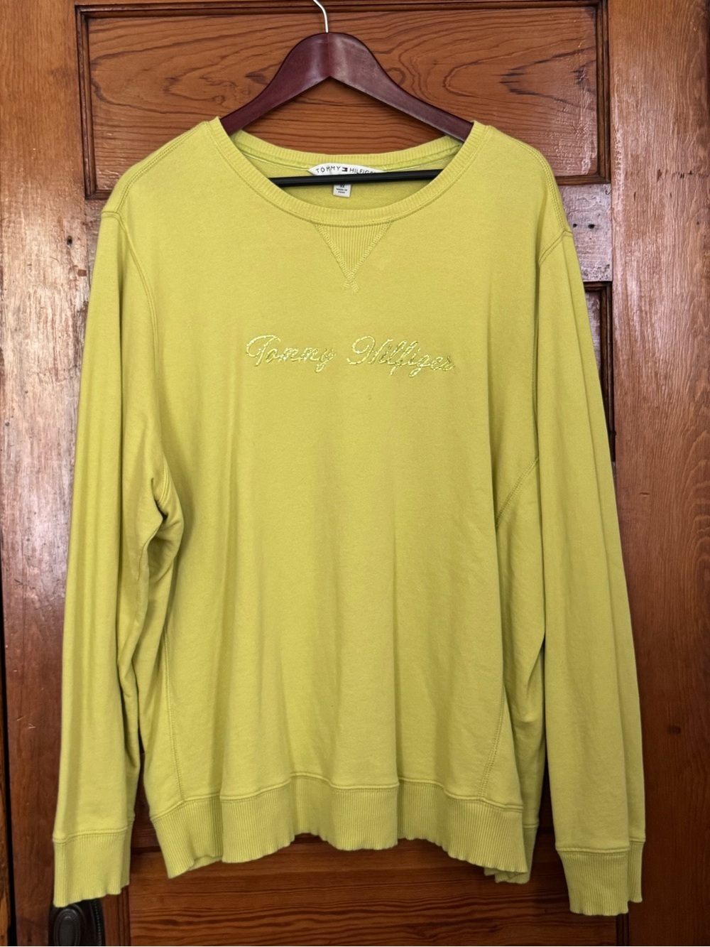 Tommy Hilfiger Women's Lime Green Crewneck Sweater Size 3X